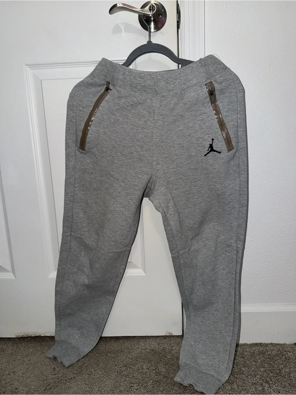 Mens Grey Jordan Fleece Jogger Pants